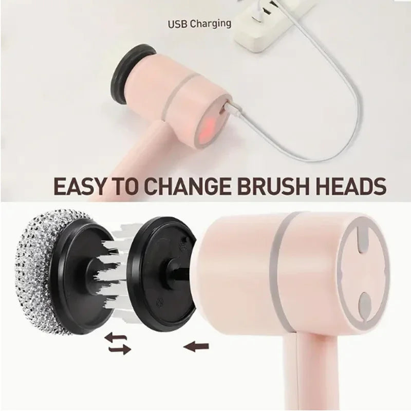 3-In-1 Electric Spin Scrubber, Electric Cleaning Brush Handheld Kitchen Cleaner Cordless Spin Scrubber, Power Scrubber